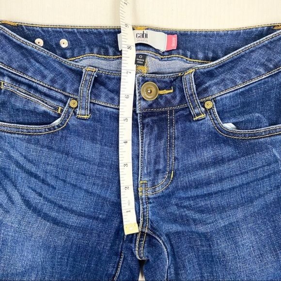 CAbi Dover Skinny Medium Wash Denim Jeans Size 0 #3385 - Picture 6 of 13